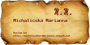 Michalicska Marianna névjegykártya